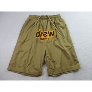Drew House Justin Bieber Shorts Mens Small Mesh Gym Logo Brown Drawstring S
